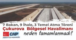 Tarsus CHP İlçe Başkanı Av. Ozan VARAL Çukurova Hava Limanında “128 Milyar Nerede” Uçurtması Uçurdu