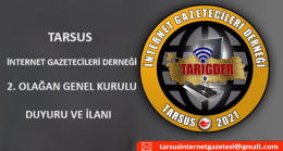 Tarsus İnternet Gazetecileri Derneği 2. Olağan Genel Kurul DUYURU İLANI