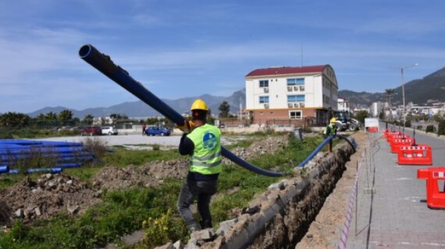 MERSİN Büyükşehir Belediyesi MESKİ Şirketi; Alt Yapı Hizmetinde, ANAMUR, BOZYAZI ve AYDINCIK İlçelerinde Toplam 127 BİN 691 Metre İÇME SUYU HATTI Döşedi