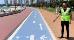 MERSİN Büyükşehir Belediyesi 18.2 Km’lik Bisiklet Yolunun Sadece Bisikletlilerin Kullanması İçin çalışma Başlattı