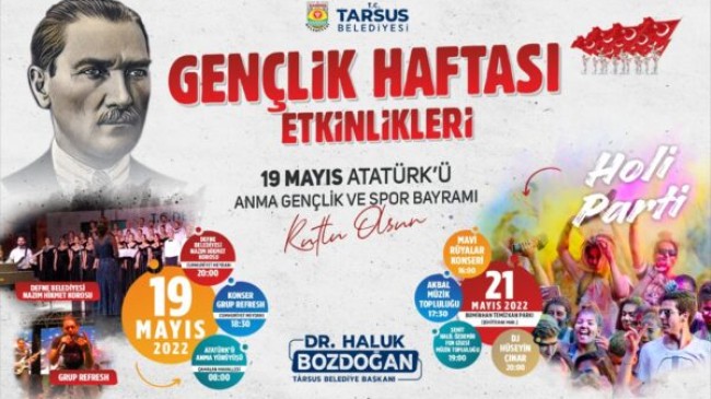 TARSUS Belediyesi GENÇLİK HAFTASI Etkinlikleri ve Kutlamaları