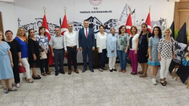 TARSUS Halk Eğitim Merkezi Eğitimcileri, TARSUS Kaymakamı Kadir Sertel OTCU’yu Ziyaret Etti