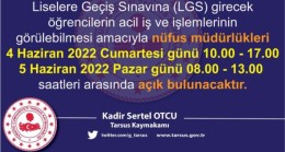 TARSUS Kaymakamı Kadir Sertel OTCU, LGS Öğrencilerine Seslendi